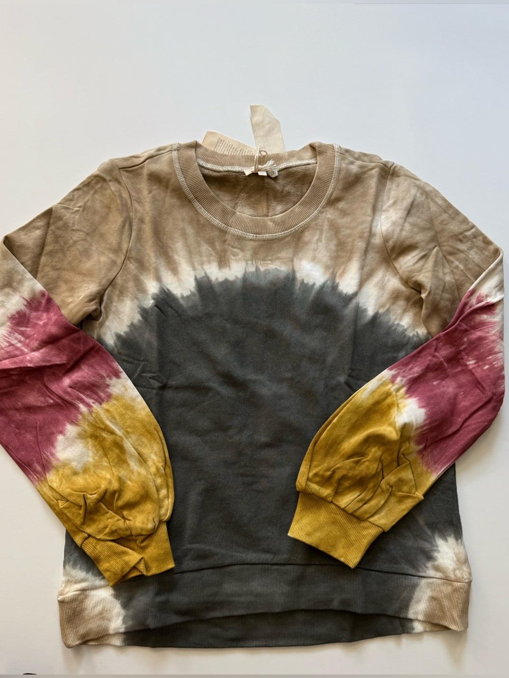 Mystree Women’s Tie-Dye Cotton Crewneck Sweatshirt size S M L NWT